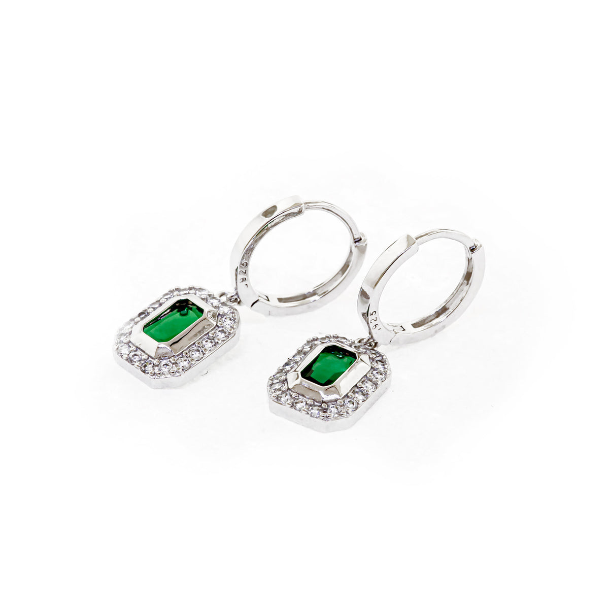 Huggies Zirconia Verde Plata