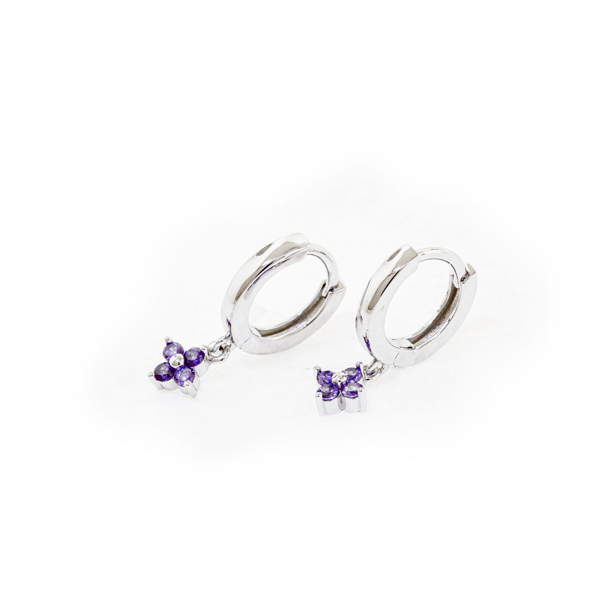 Huggies Zirconia Morada Plata