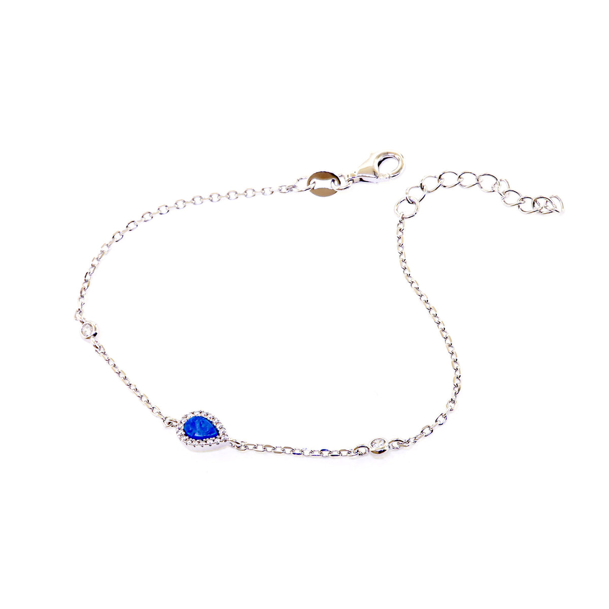 Pulsera Gota Ópalo Plata