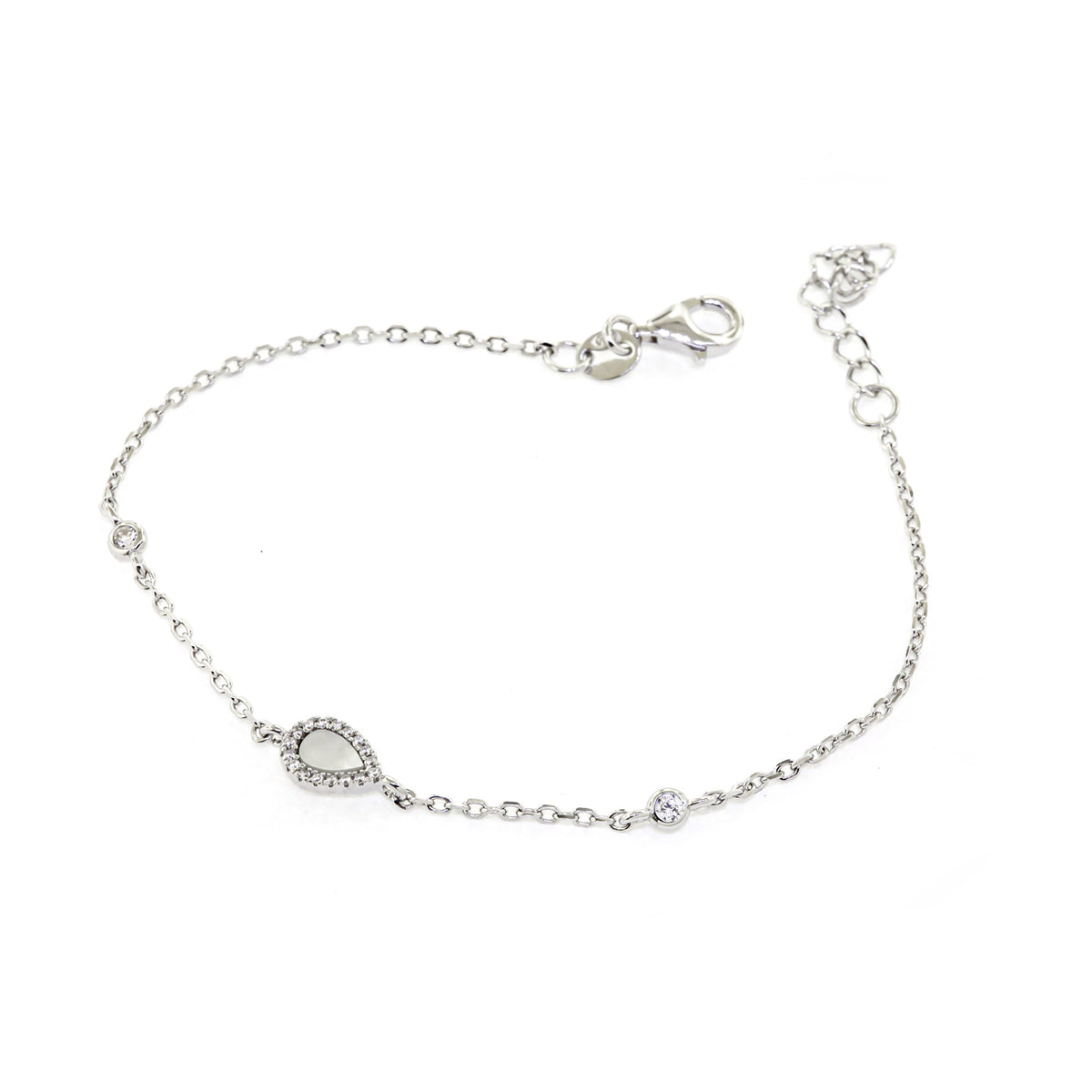 Pulsera Madre Perla Plata