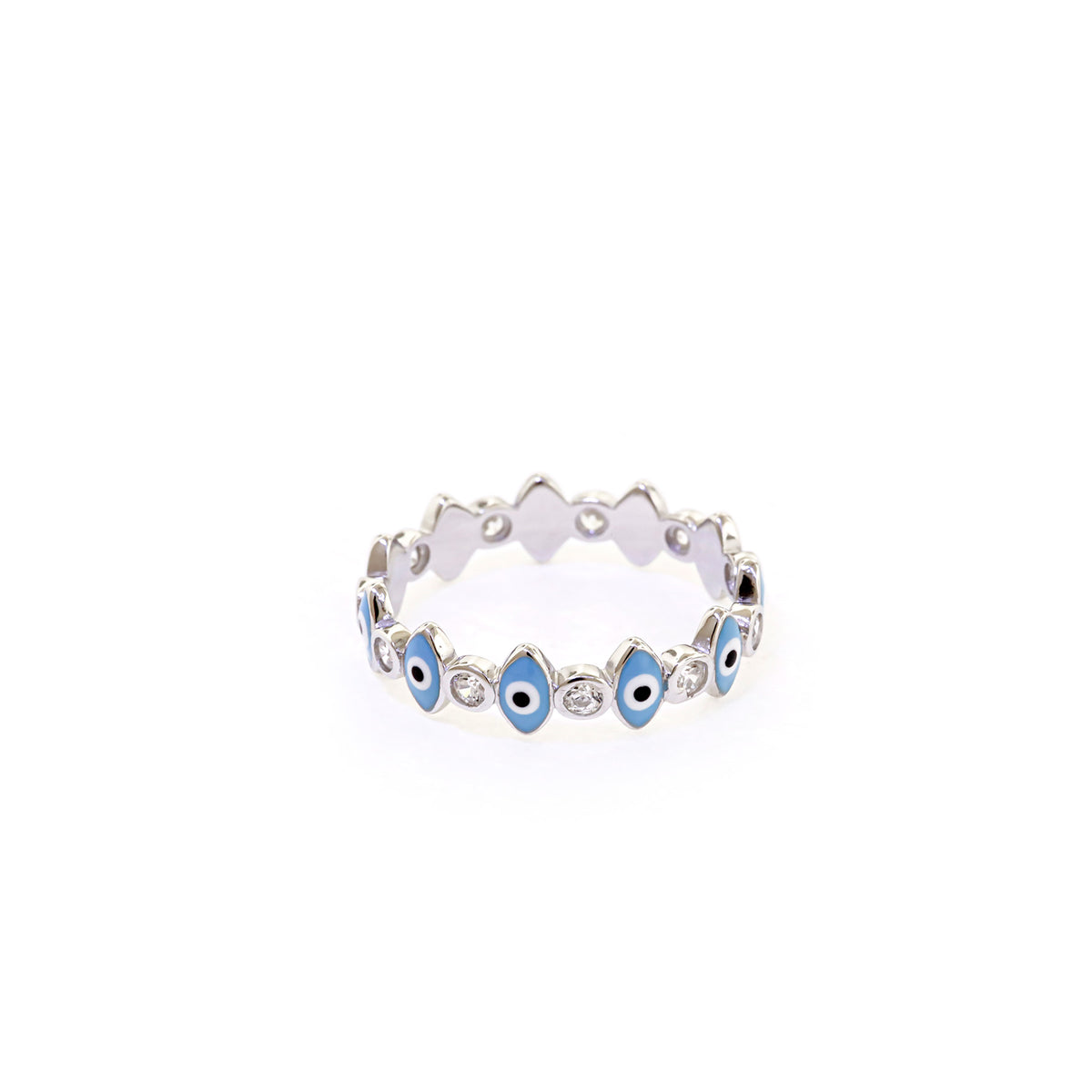 Anillo Ojito Azul Plata
