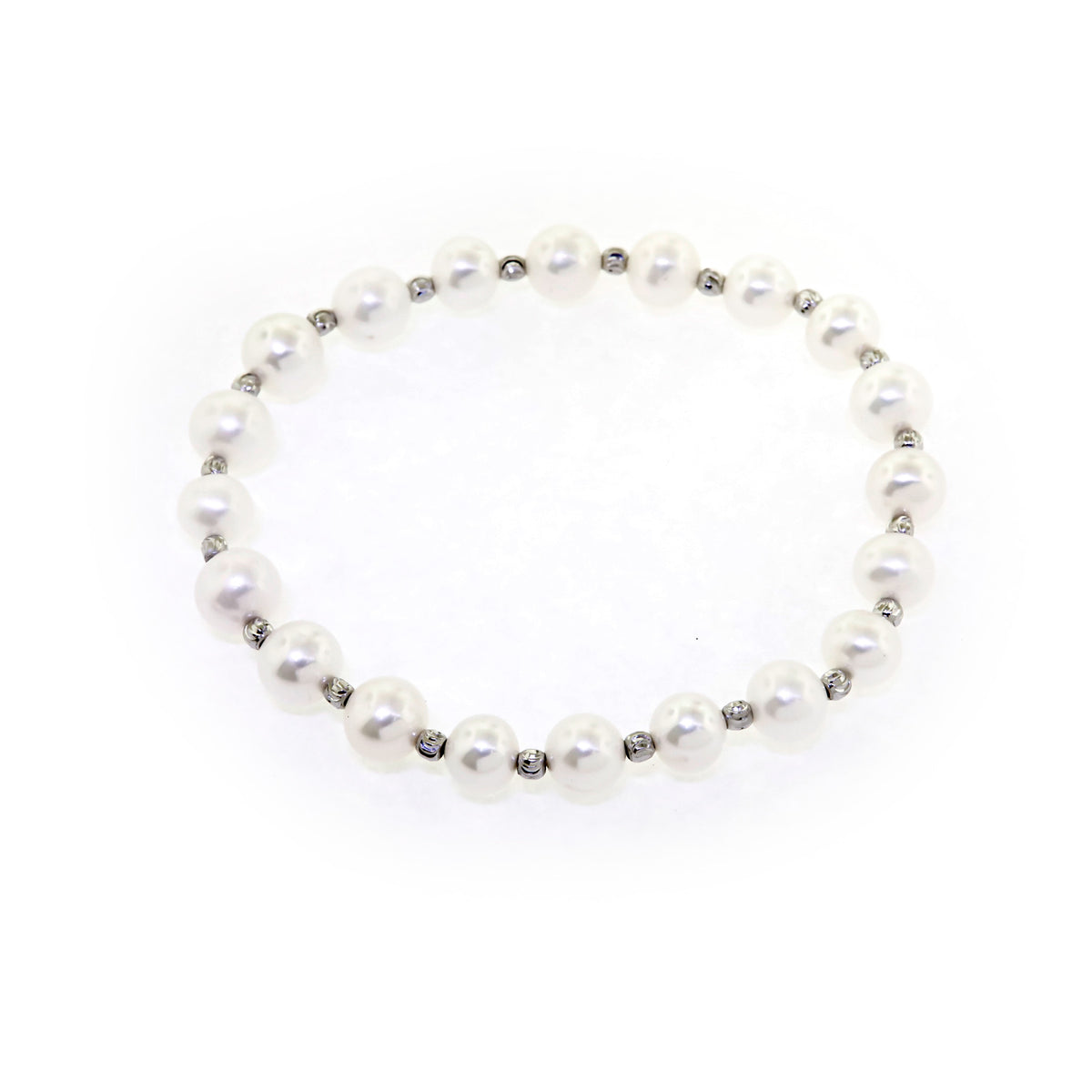 Pulsera Perlas Plata