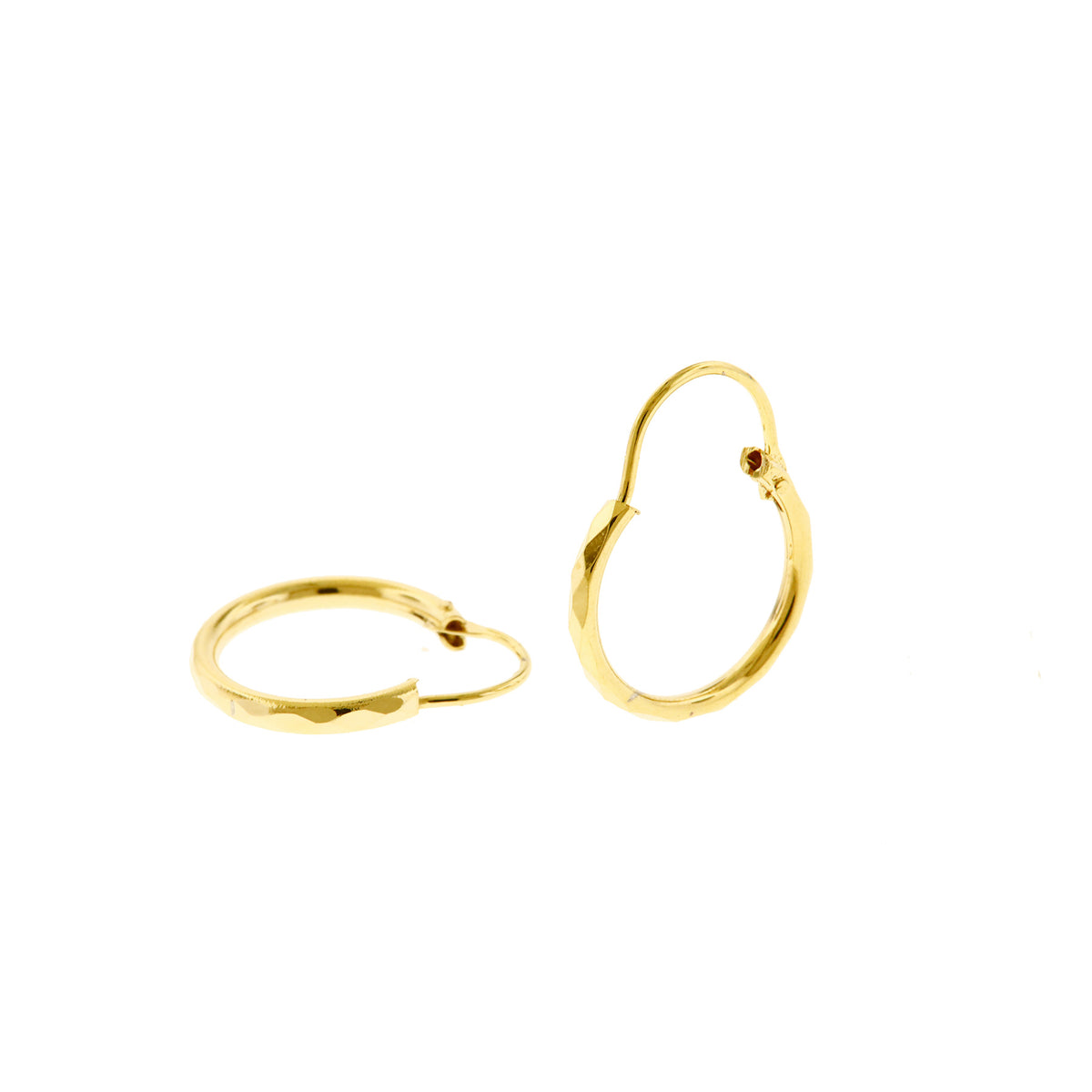 Thin hoop earrings